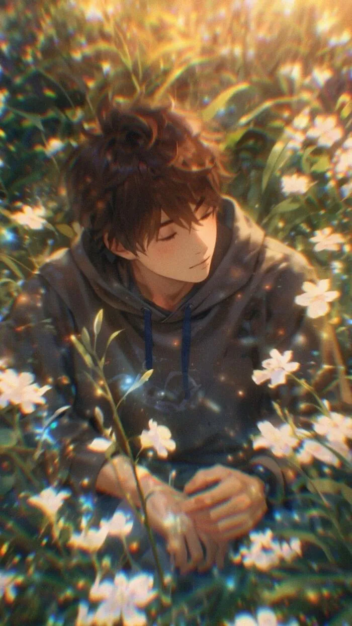 ảnh anime chill cỏ hoa