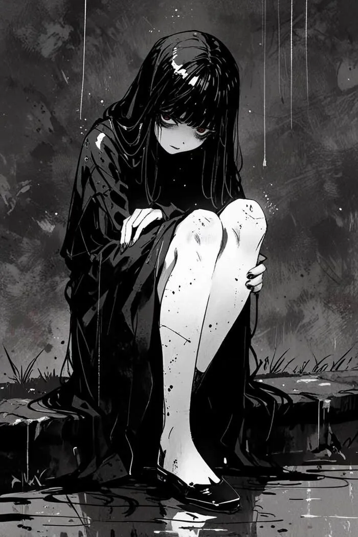 ảnh anime đen trắng hot cute nữ