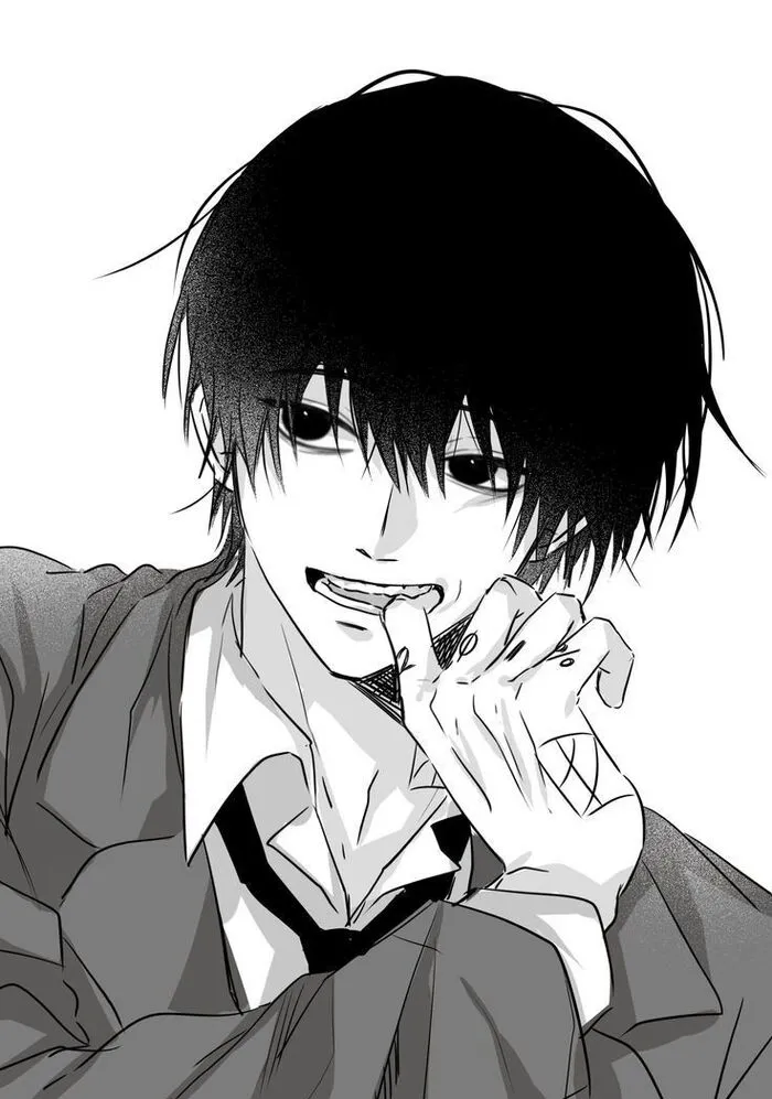 ảnh anime đen trắng hot ngầu nam