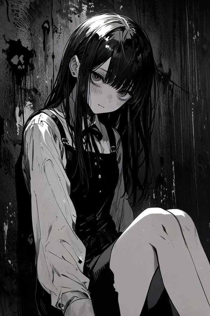 ảnh anime đen trắng ngầu hd