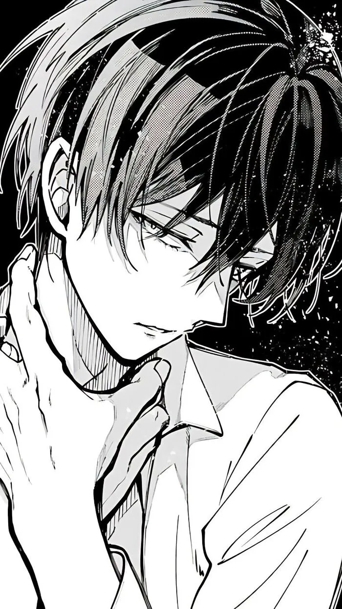 ảnh anime nam trắng đen siêu ngầu