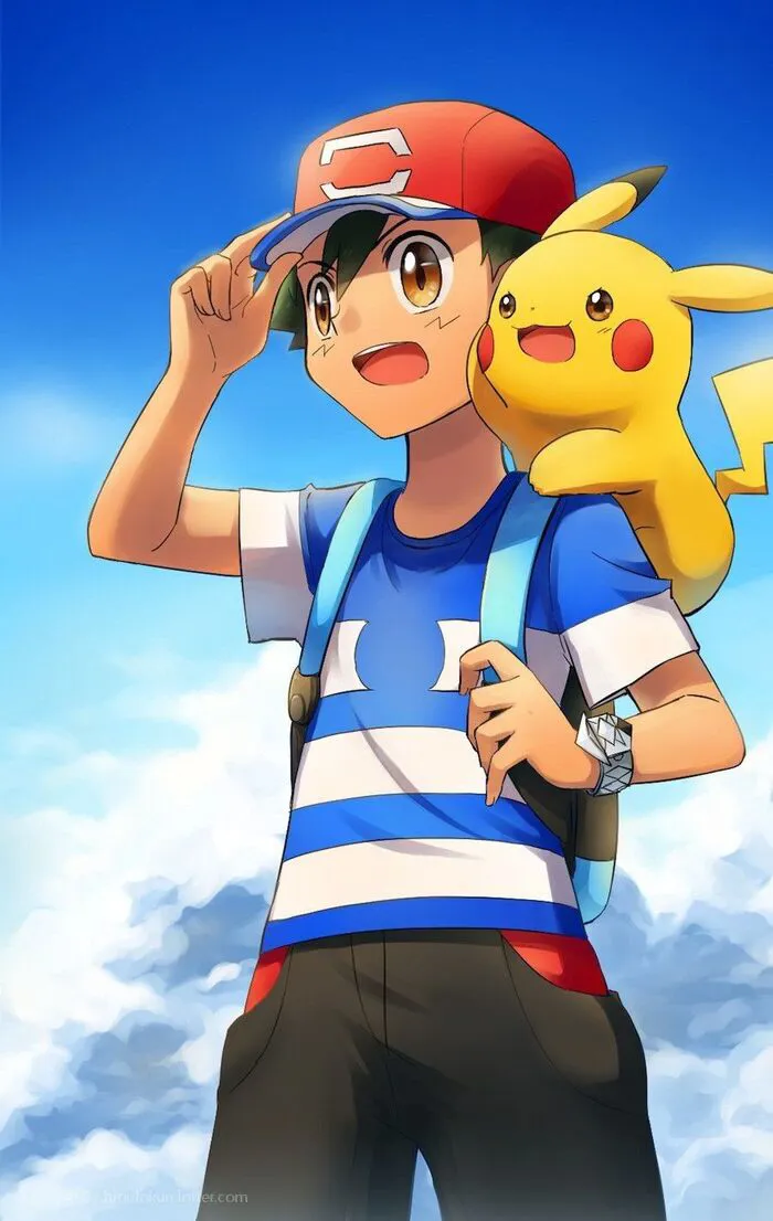 ảnh Ash Ketchum pikachu siêu ngầu