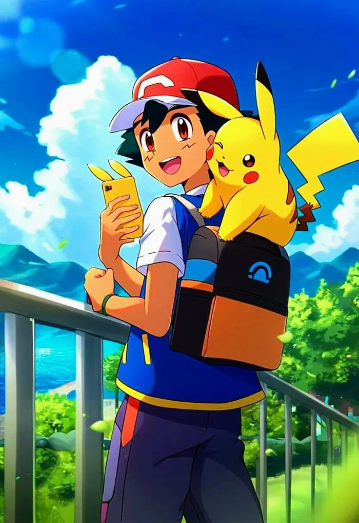 ảnh Ash Ketchum pikachu
