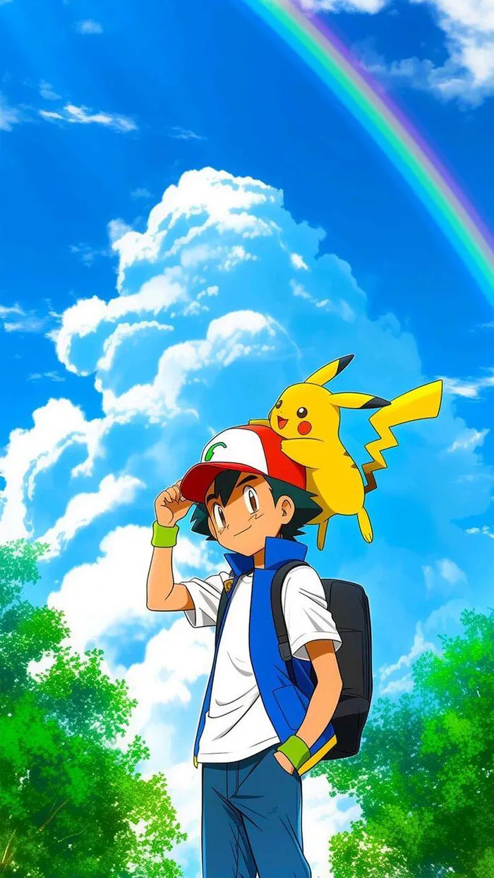 ảnh Ash Ketchum vs pikachu