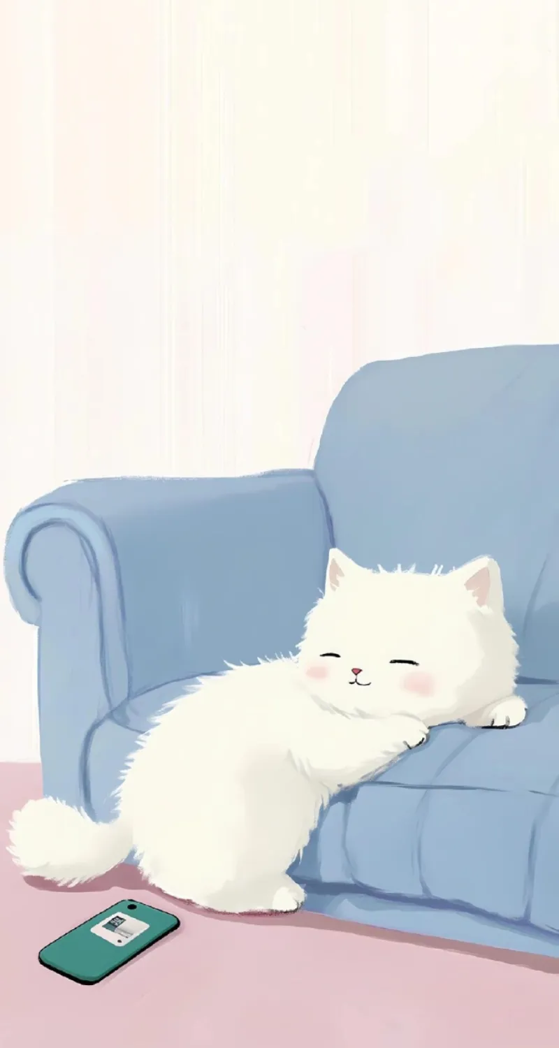 ảnh mèo lười cute làm hình nền điện thoại