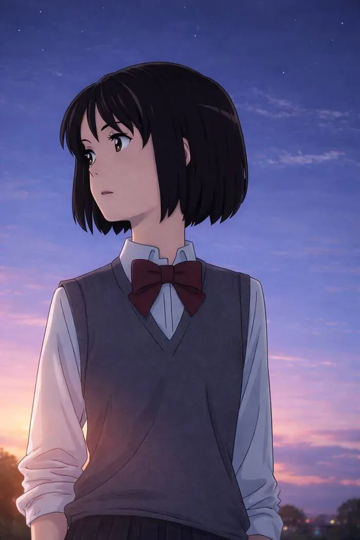 ảnh Mitsuha Miyamizu aethetics tóc đẹp