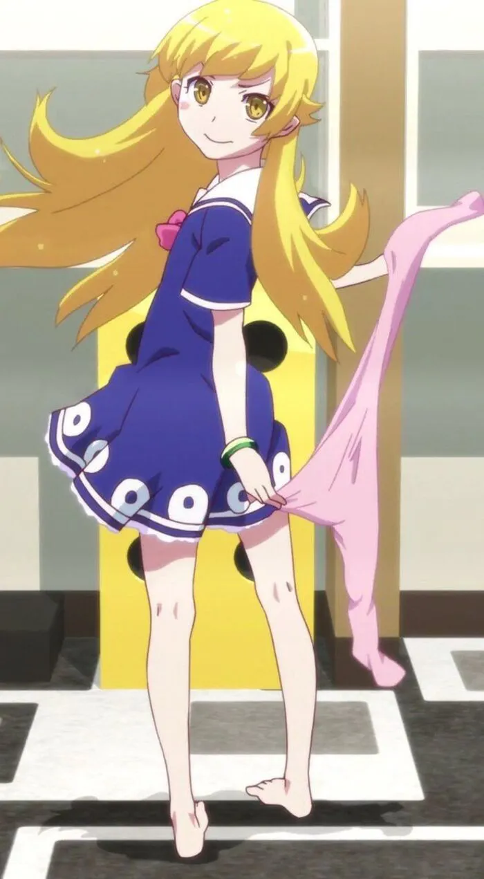 ảnh Shinobu Oshino tóc vàng