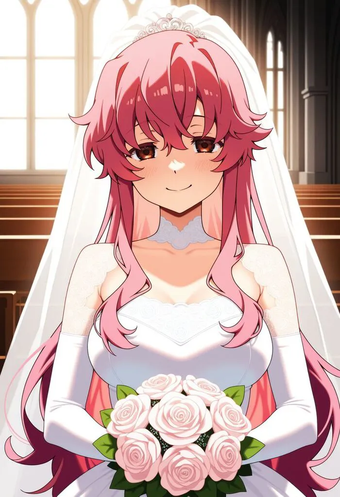 ảnh Yuno Gasai lễ cưới