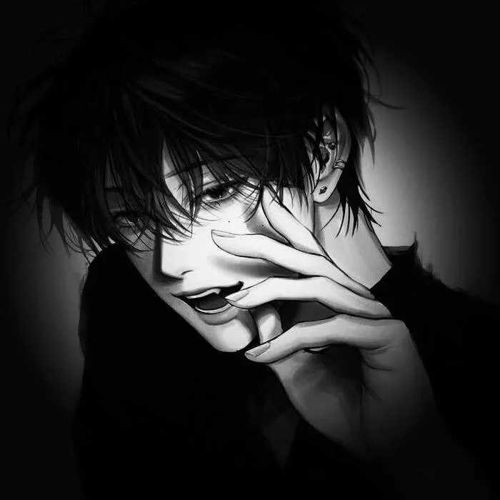 hình ảnh anime nam trắng đen chất nhất