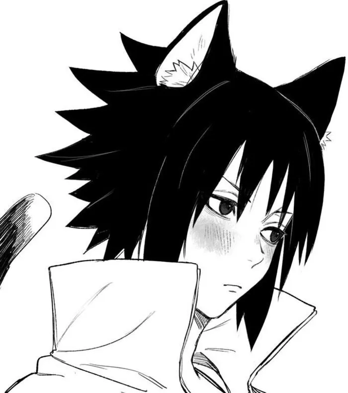 hình ảnh anime nam trắng đen siêu chất