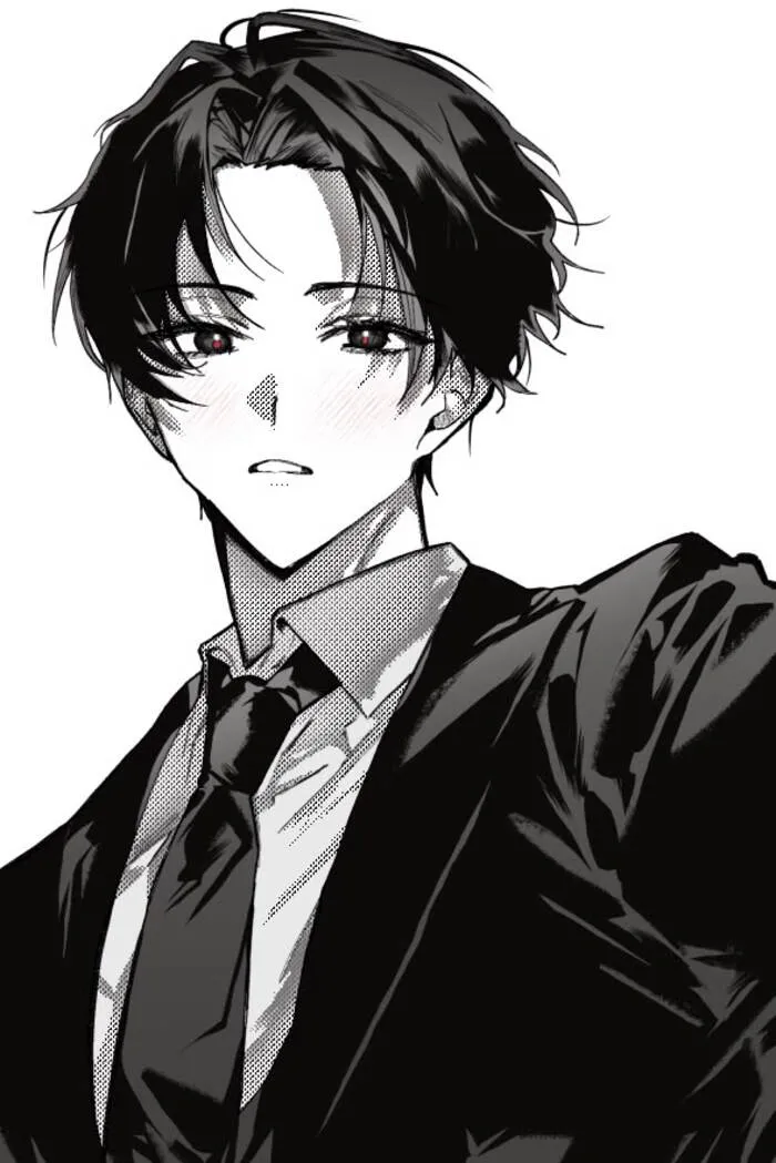 hình ảnh anime nam trắng đen