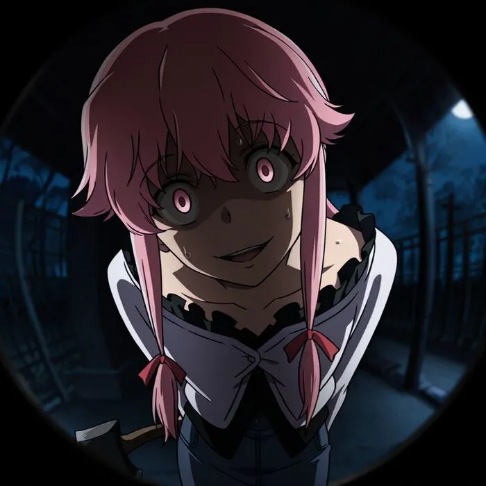hình ảnh Yuno Gasai sợ hãi