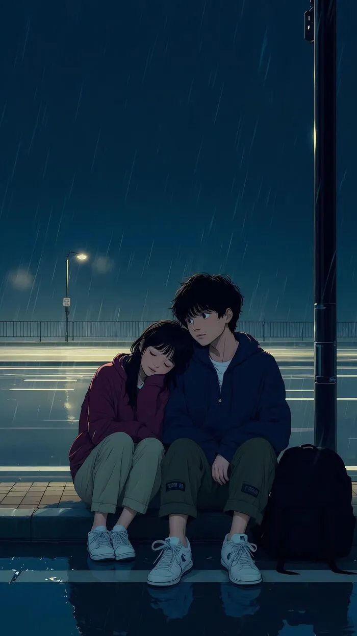 Hình nền Anime nam nữ nền tối Hình nền Anime nam nữ nền tối