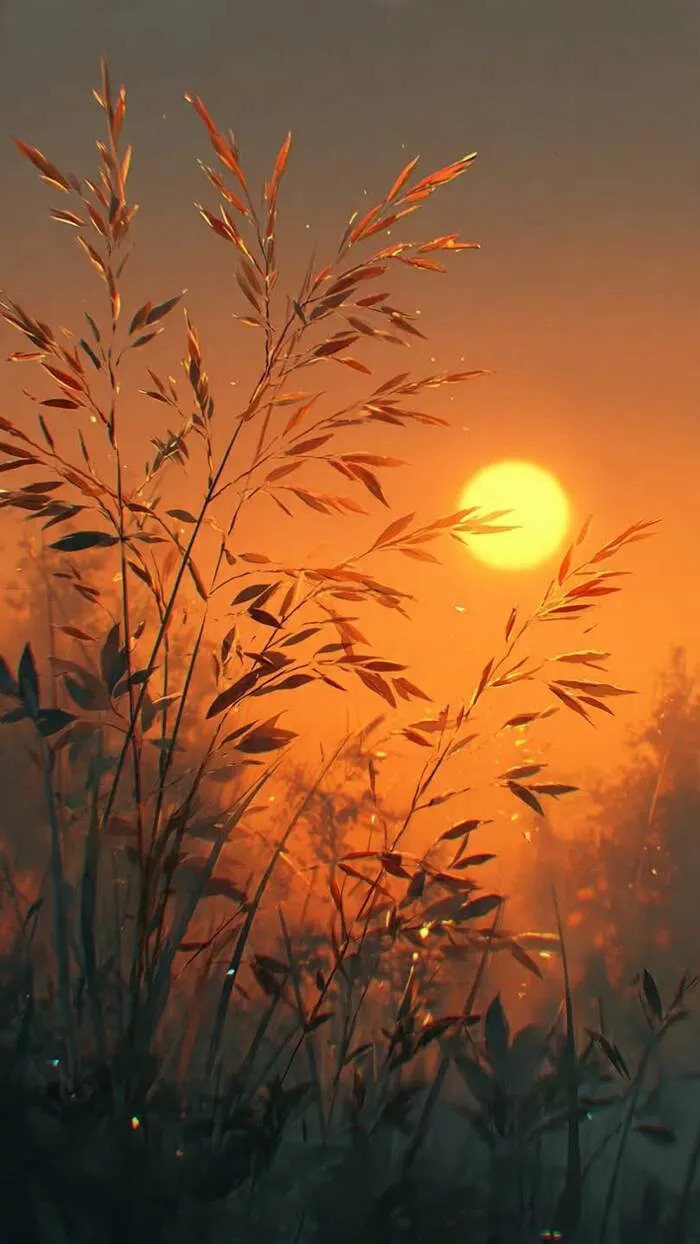 Hình nền bình minh tone cam hd