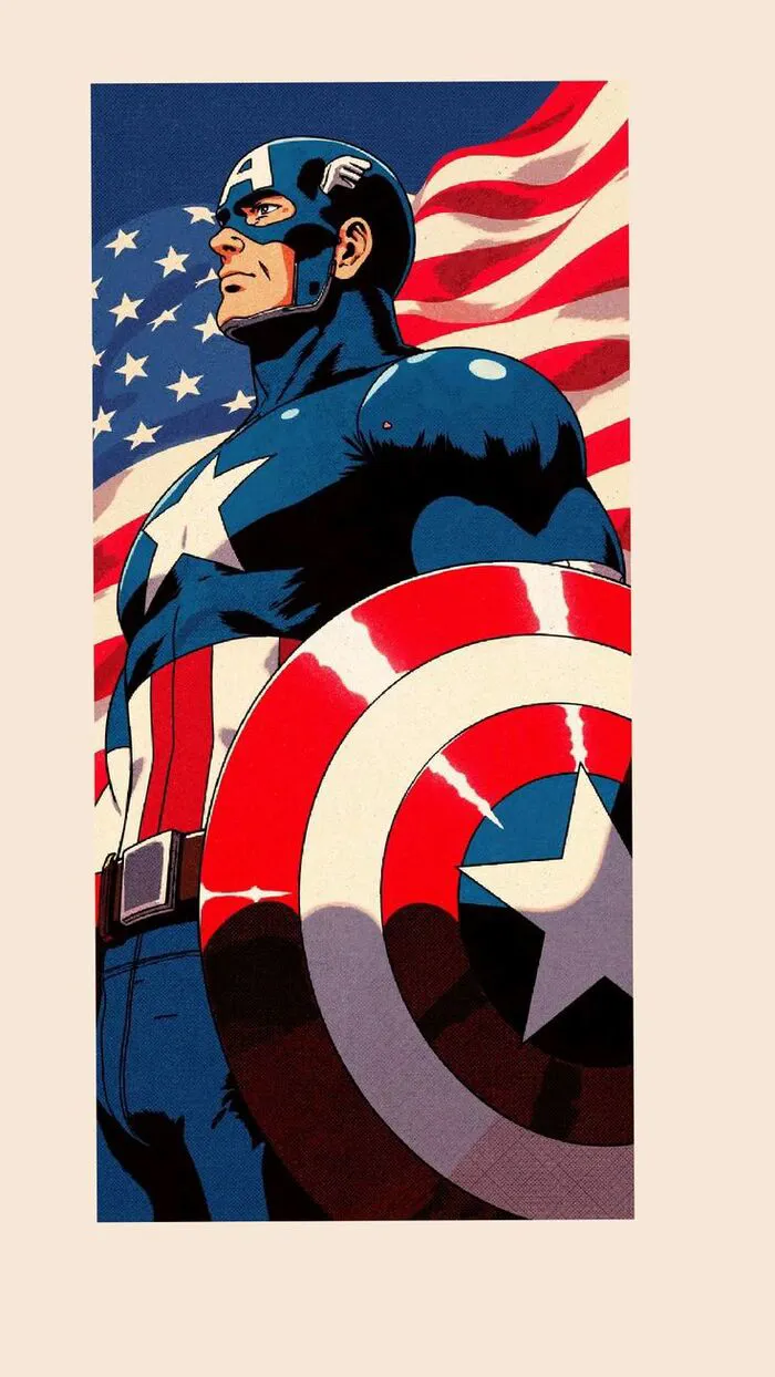 hình nền captain america tranh vẽ