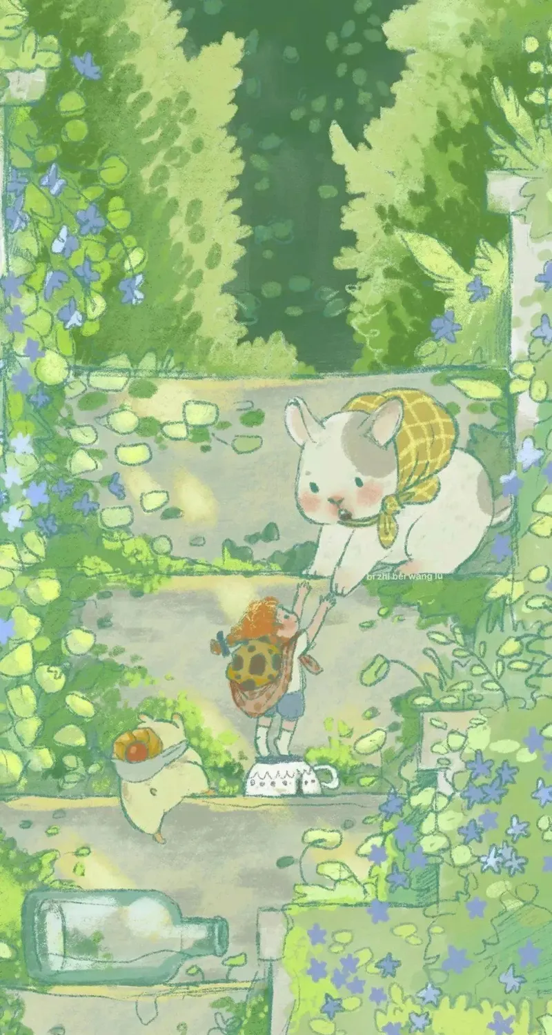 hình nền điện thoại cute màu xanh lá