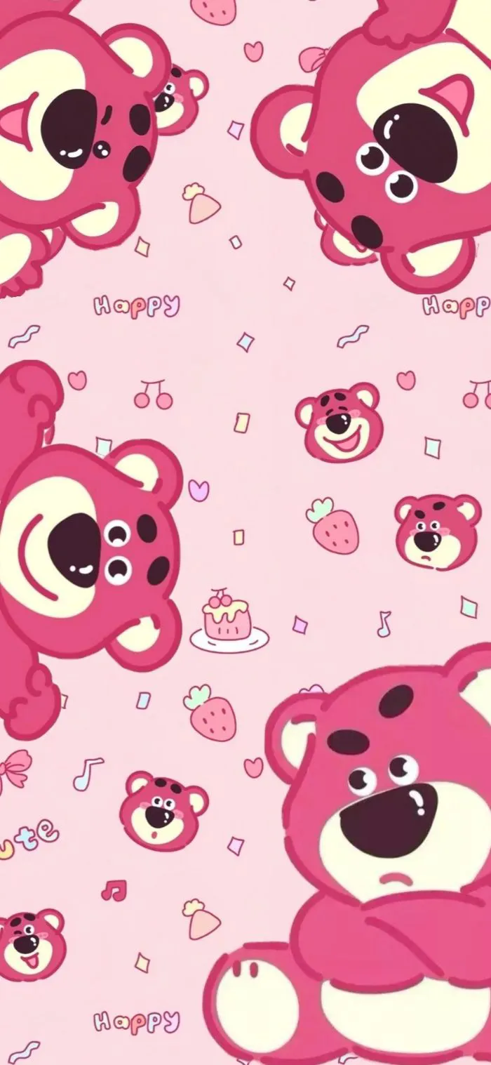 hình nền gấu dâu chibi