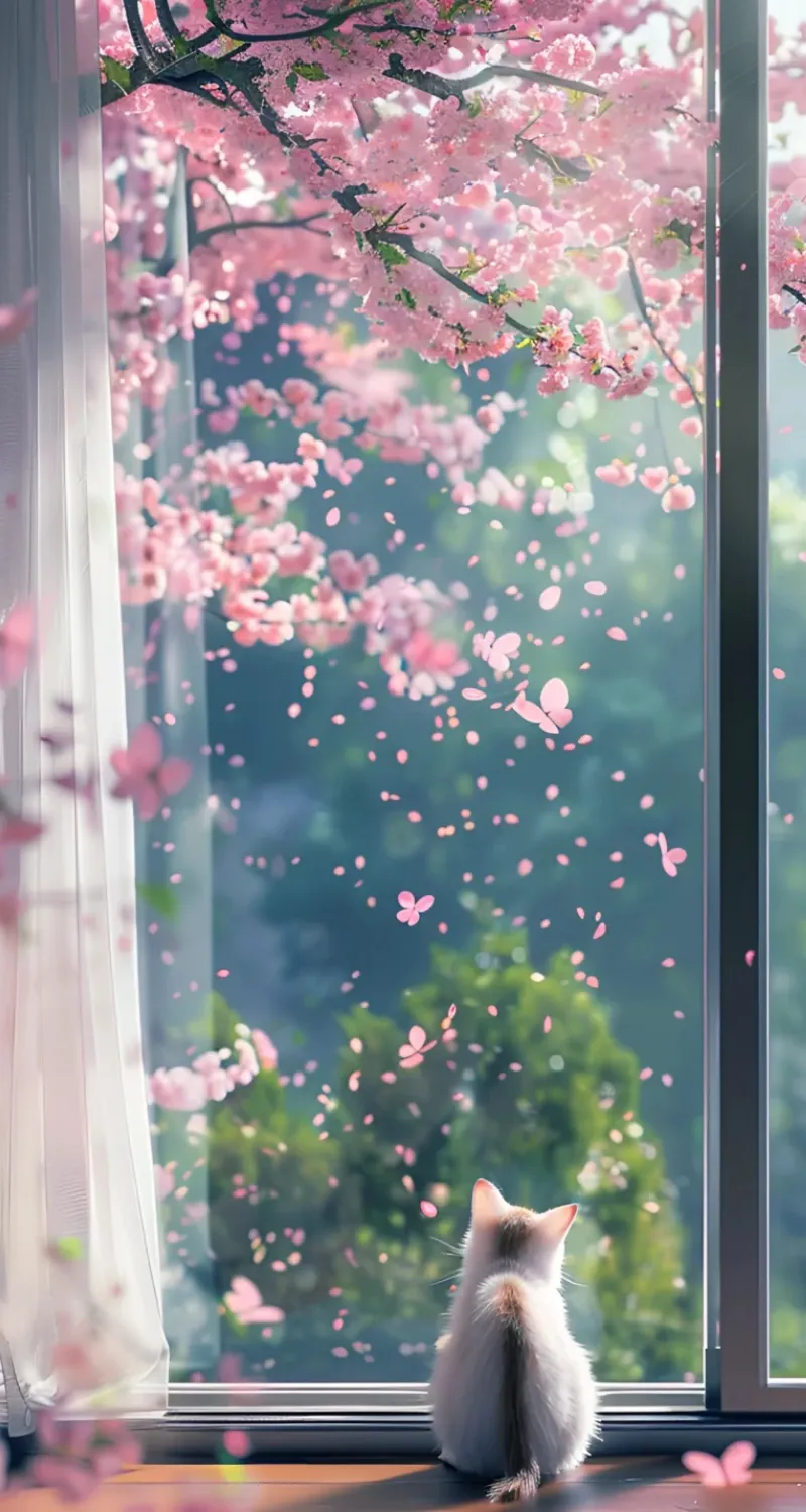 hình nền hoa anh đào lãng mạn