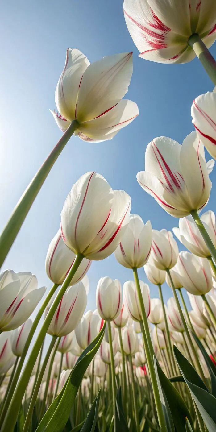 hình nền hoa tulip trắng nhẹ nhàng