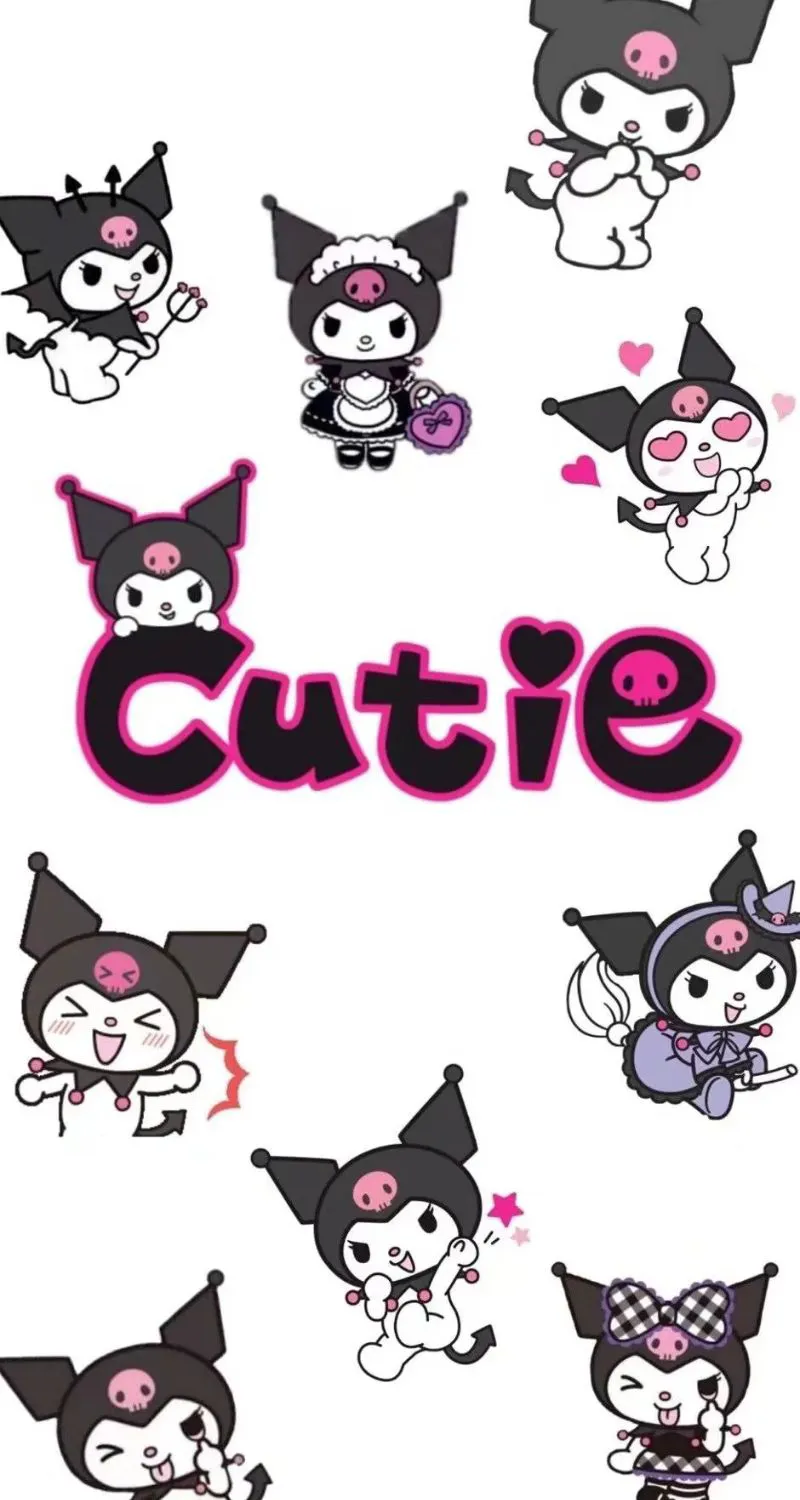 hình nền kuromi tím dễ thương