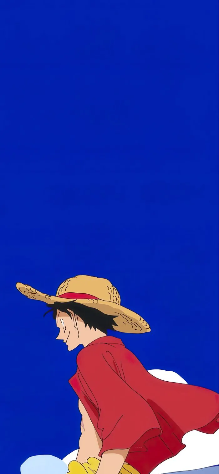 Hình nền Luffy nền xanh