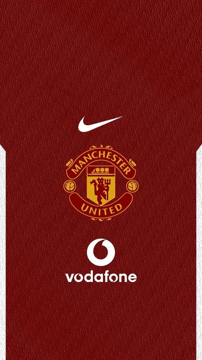 Hình nền Manchester United logo nền đỏ