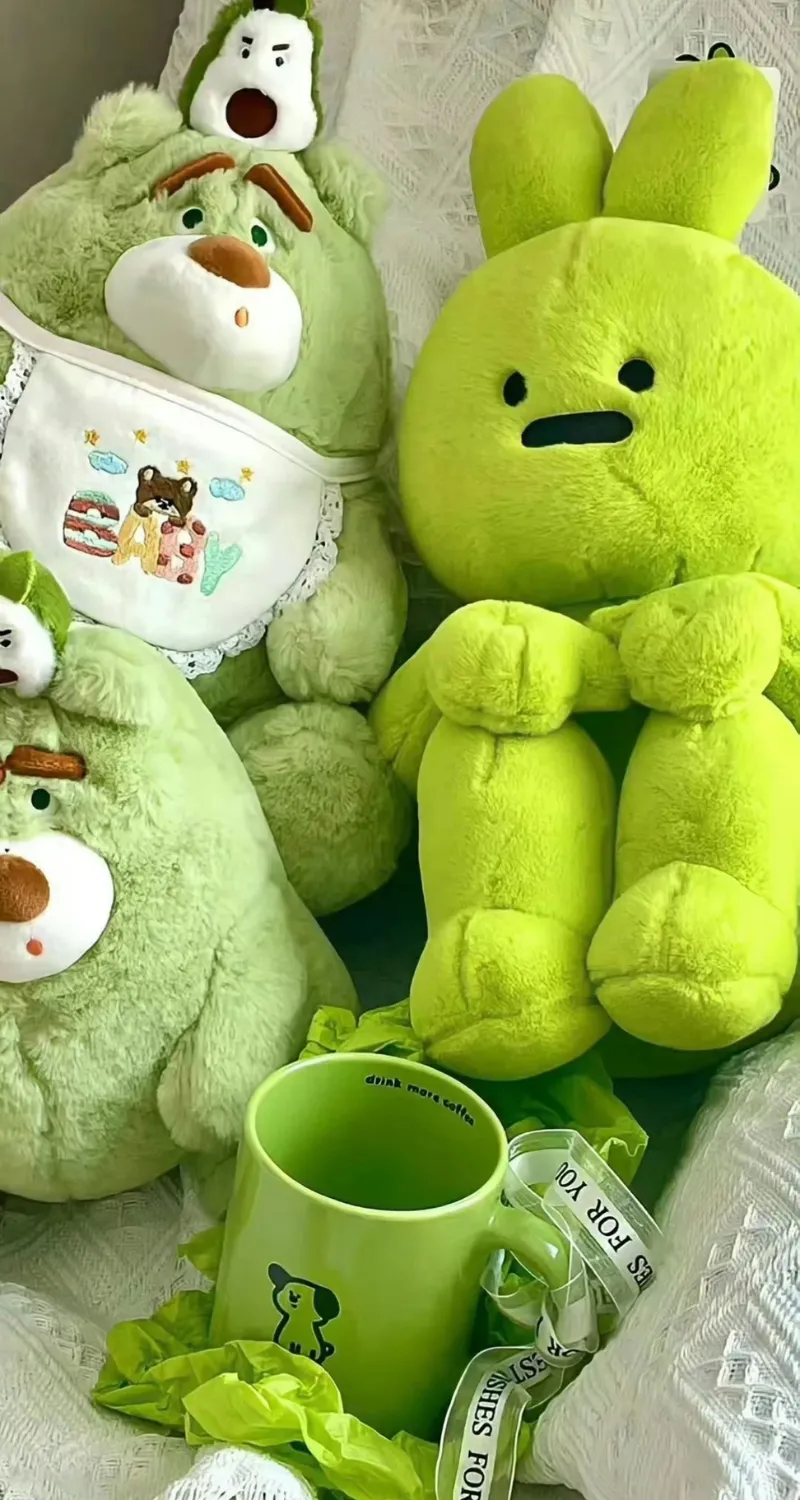 hình nền màu xanh lá cute