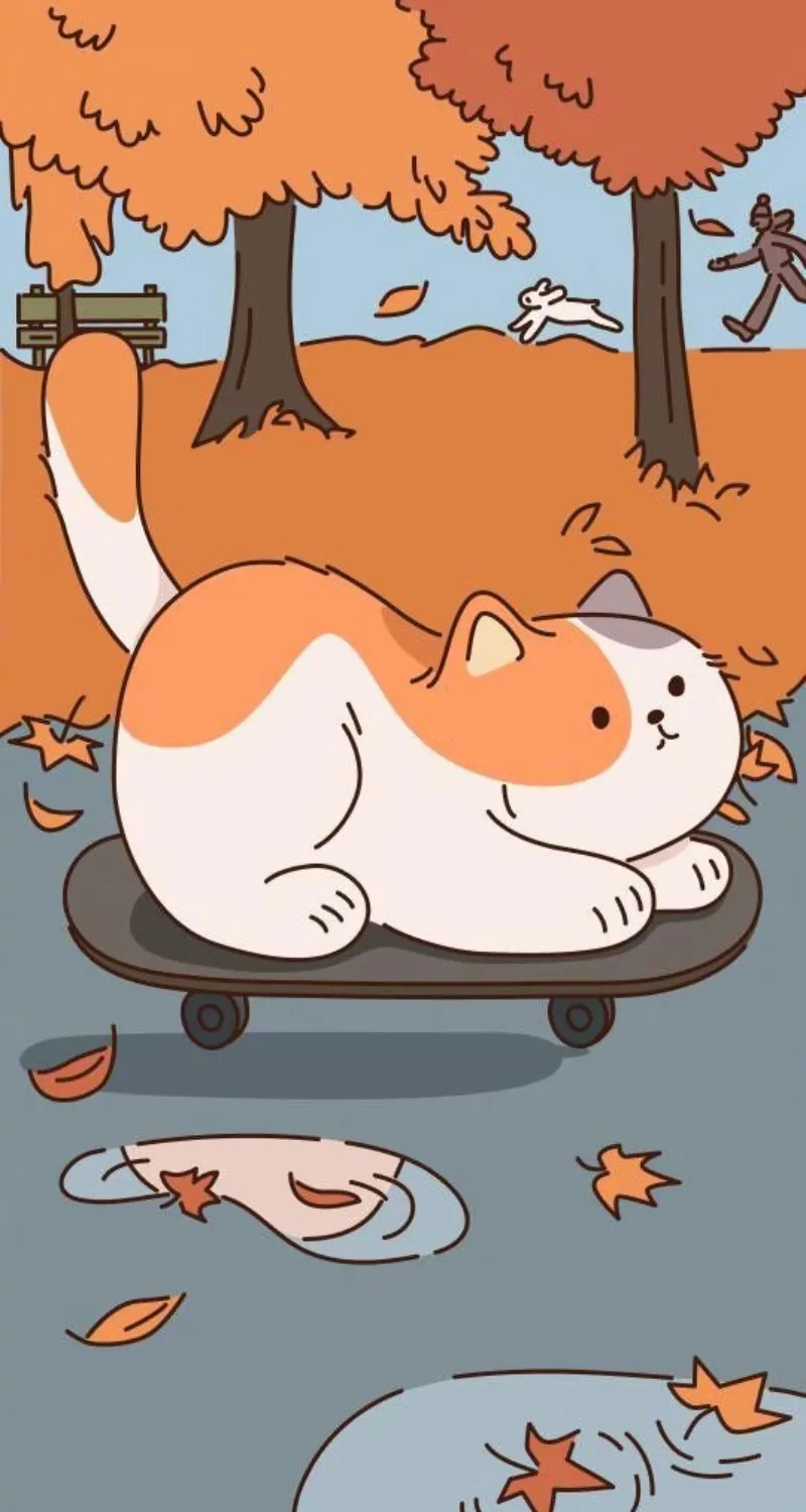 hình nền mèo chibi cute