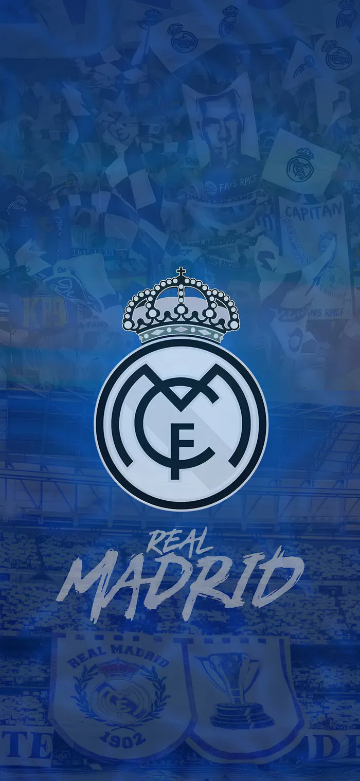 Hình nền Real Madrid sắc nét nền xanh