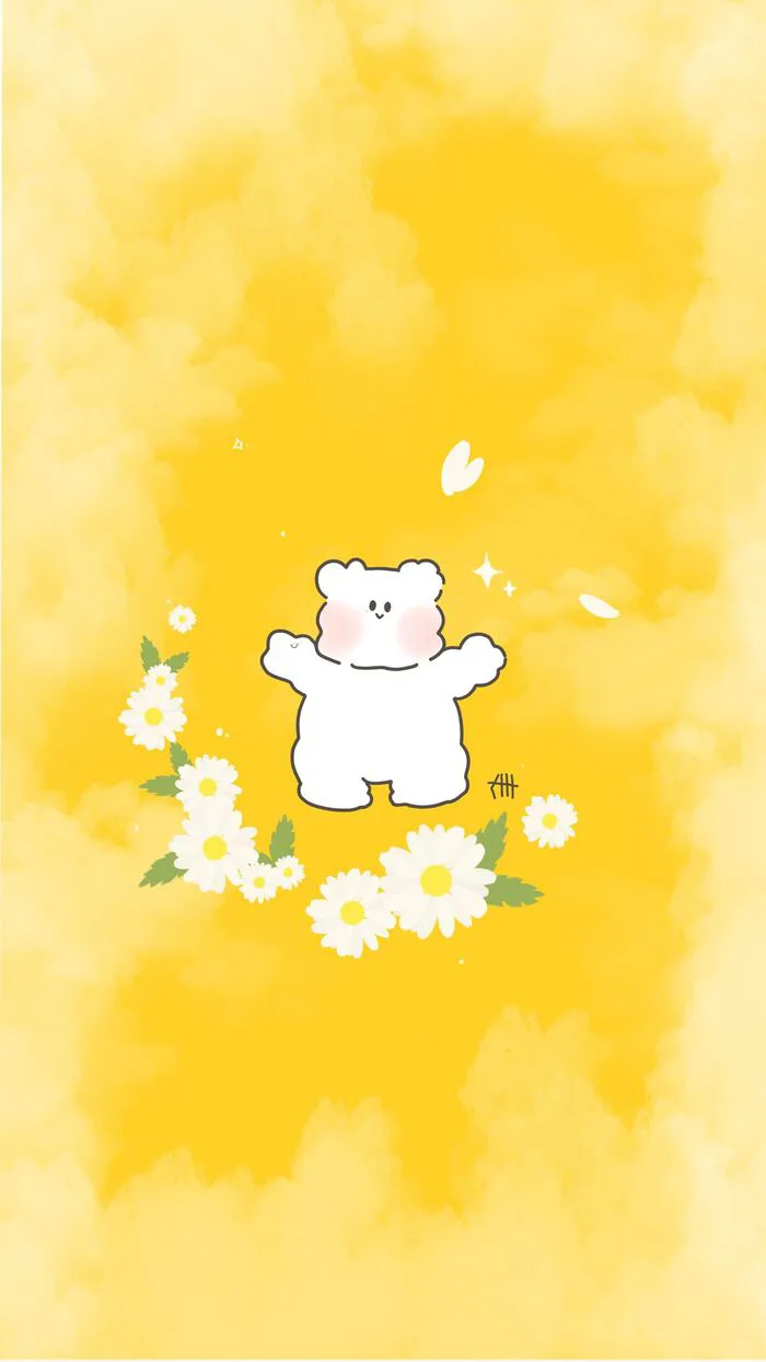 hình nền vàng đáng yêu
